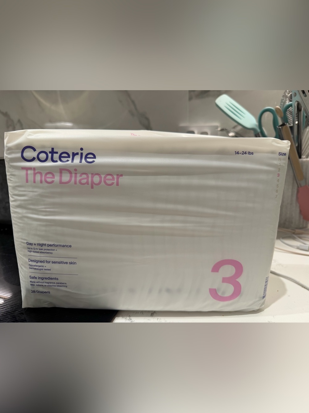 New! Coterie Diaper Size 3 - White